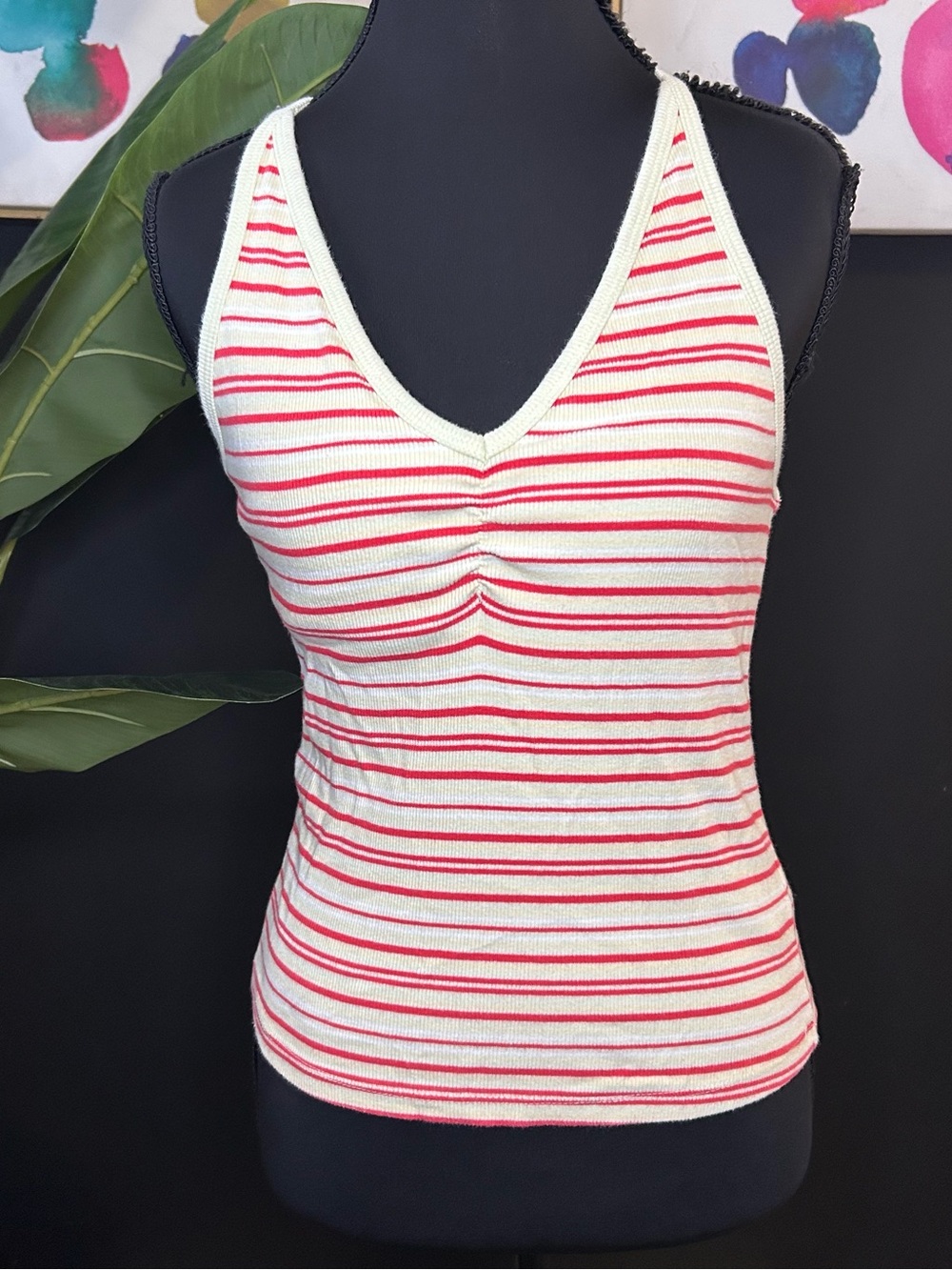 Old Navy striped halter neck tank top #summer #striped #oldnavy